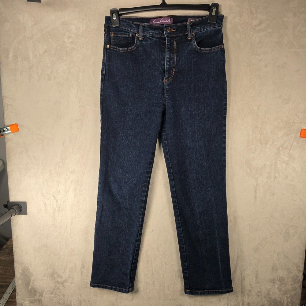 Gloria Vanderbilt Amanda Jeans Women 10P Petite Dark Wash Classic Rise Tapered